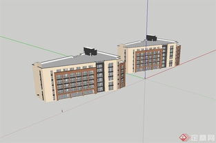 現代工廠房建筑設計 SketchUp模型與圖文制作